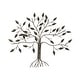 Rustic Brown Metal Tree Indoor Outdoor Wall Sculpture 19.5 Inches Long ...