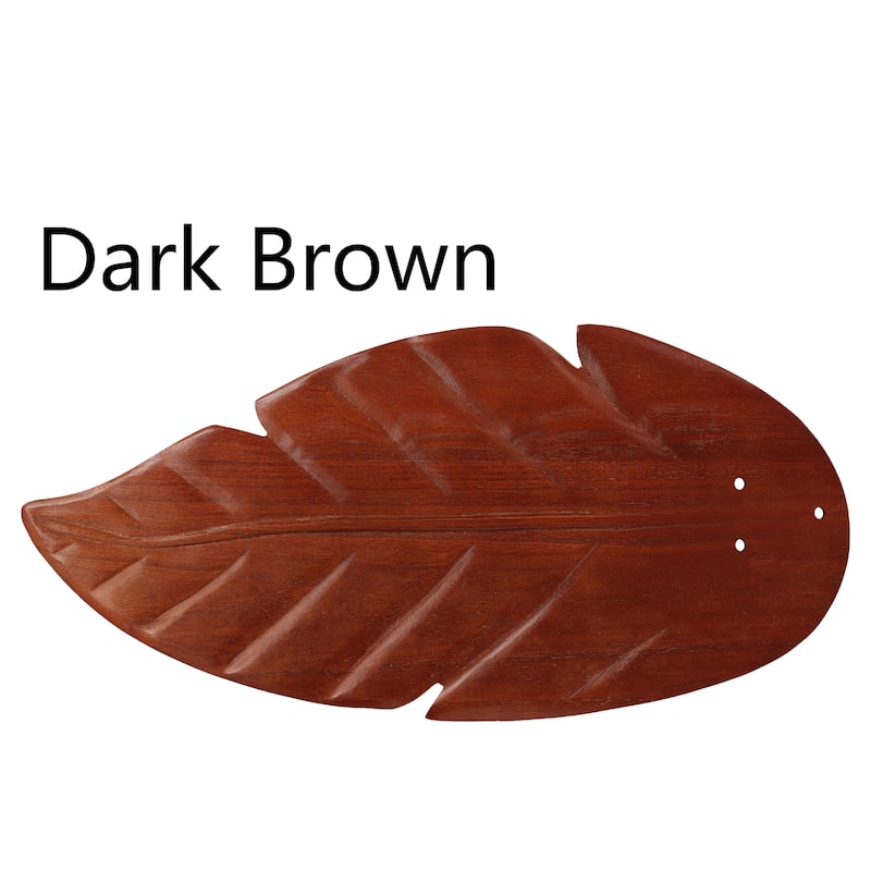 Owen 52" 3-Light Coastal Bohemian Iron/Wood Palm Leaf LED Ceiling Fan with Pull Chain, by JONATHAN Y