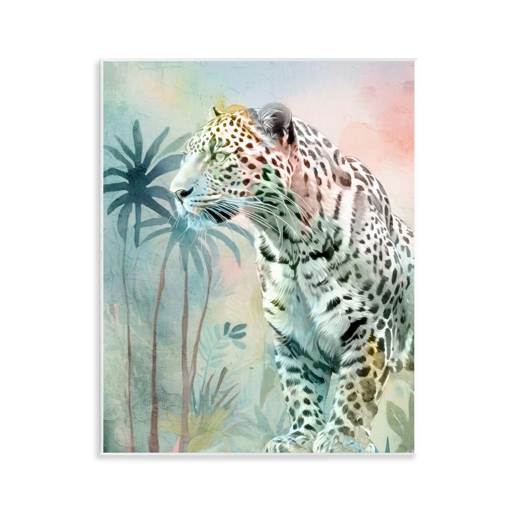 Stupell Gazing Jungle Leopard Wall Plaque Art Design By Kim Allen