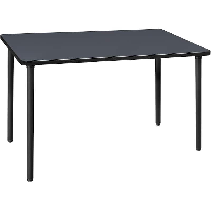 42 x 24 in. Folding Training Seminar Table- Grey Top, Black Legs