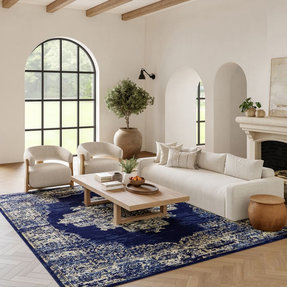 Nourison Grafix Distressed Vintage Medallion Area Rug