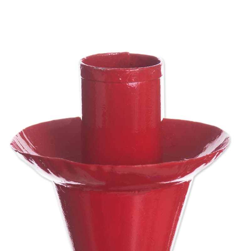 Novica Handmade Hummingbird Temple In Red Recycled Metal Candelabra