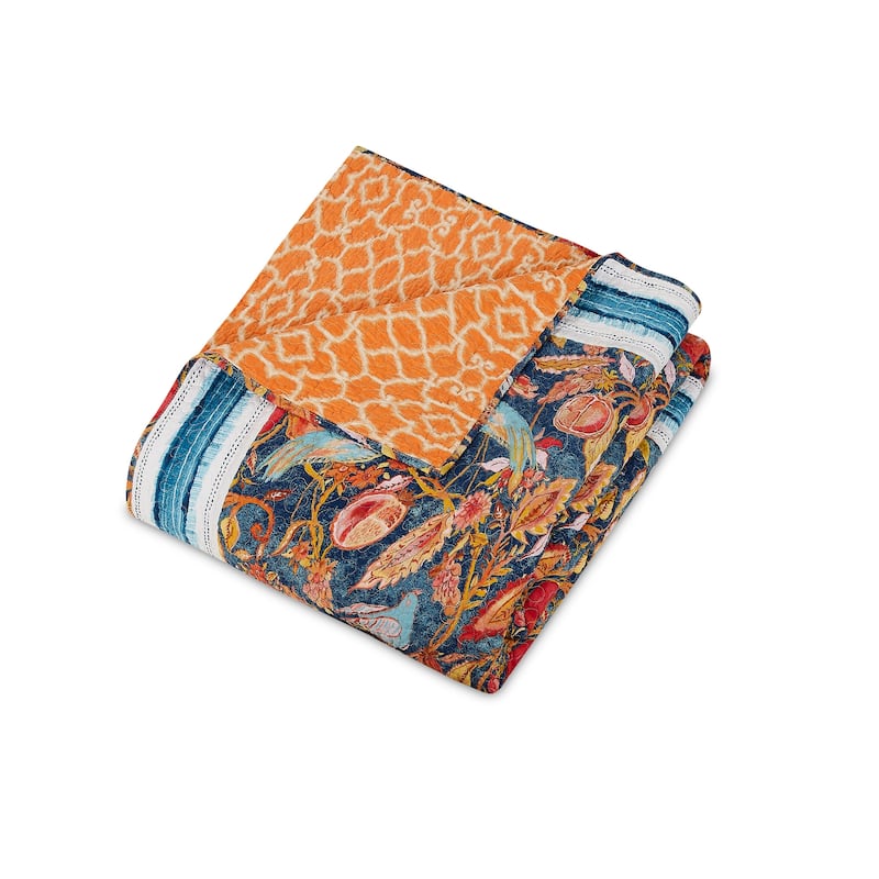 Dena Home Peacock Garden Quilt Set, 3 Pieces