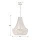 preview thumbnail 5 of 3, Rylee 6 Light Matte White Chandelier - 18.75'' W x 23.6'' H