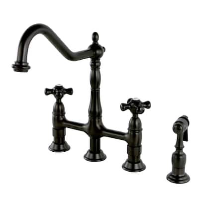 Kingston Brass Duchess 1.8 GPM Bridge Kitchen Faucet - Includes Side