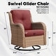 preview thumbnail 53 of 82, Gymojoy 3-Piece Rattan Wicker Rocking Swivel Chair Set with Table
