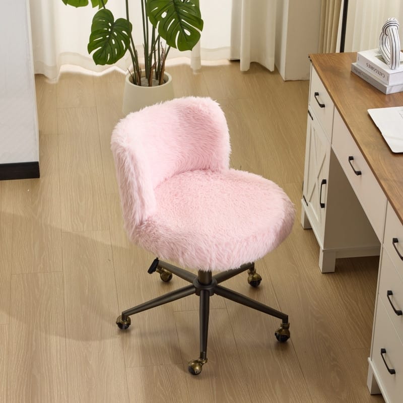 Plush Velvet Swivel Chair Antique Bronze Base With Wheels