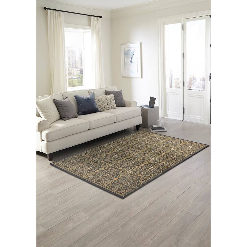 Liora Manne Patio Suzani Diamonds Indoor/Outdoor Rug
