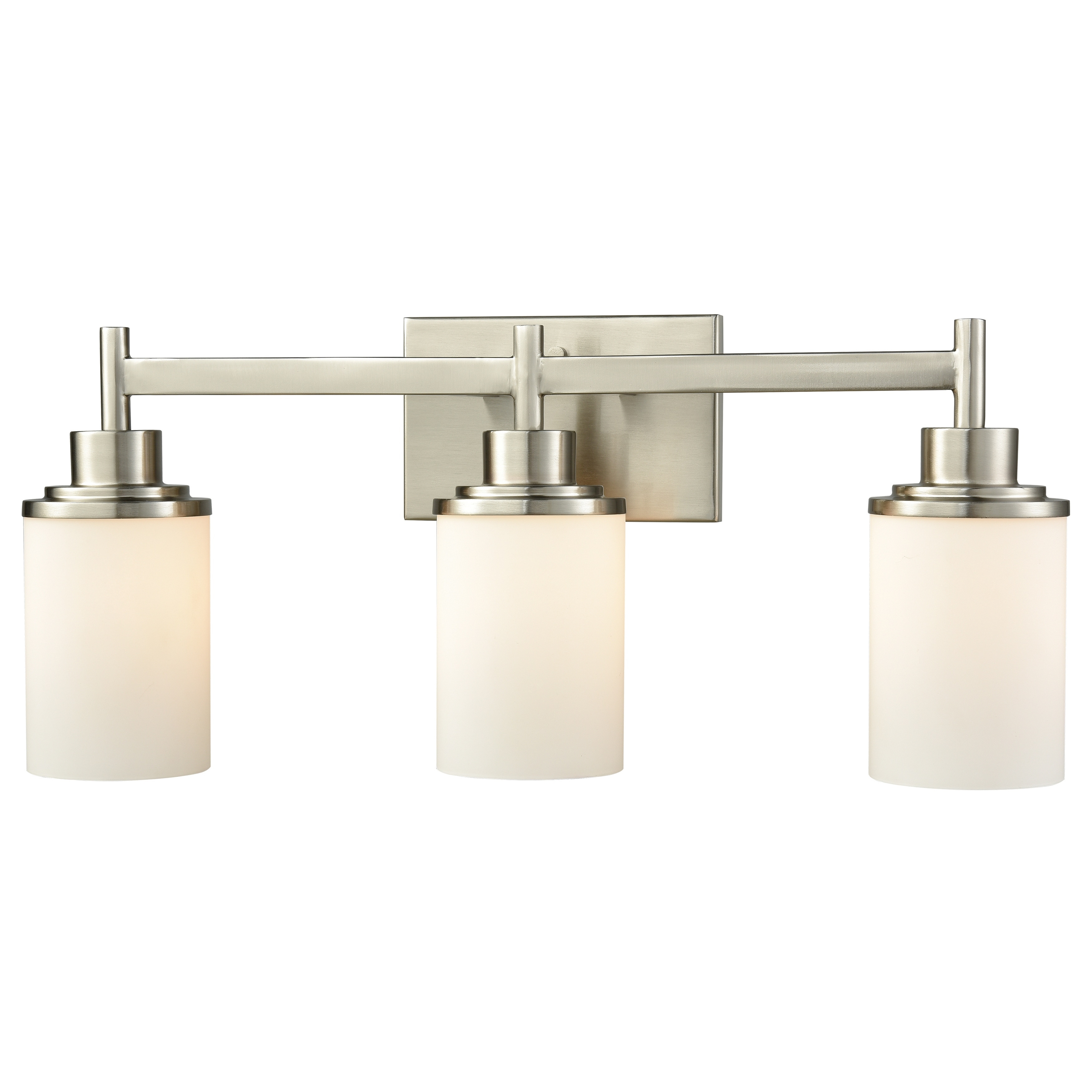 Elk Home Belmar Oiled Bronze With White Glass Vanity Light