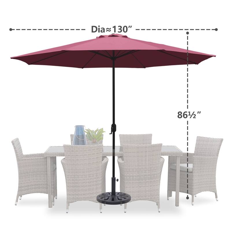 Maypex 11 Feet Round Market Patio Umbrella