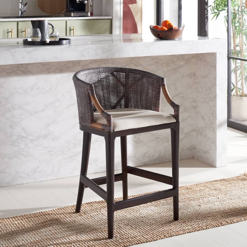 SAFAVIEH Home Brando Counter Stool - 22"W x 21"D x 35"H