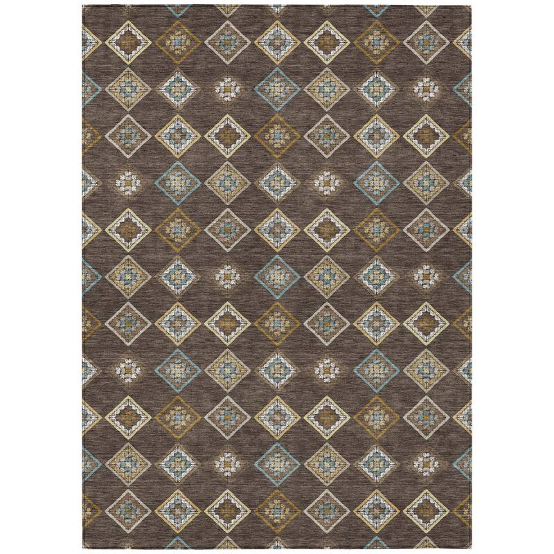 Machine Washable Indoor/ Outdoor Global Flagler Chantille Rug