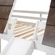 preview thumbnail 3 of 6, Twin Size Roof Wood House Bunk Bed With Ladder and Slide