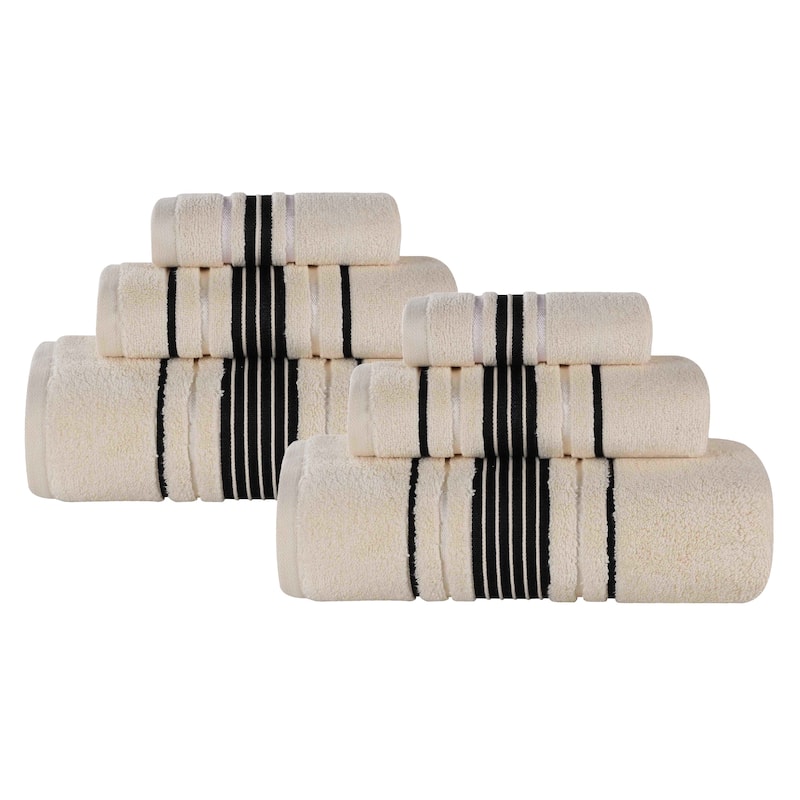 Superior Sadie Zero Twist Cotton 6 Piece Solid Towel Set