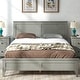 preview thumbnail 23 of 37, Modern Simple Solid Wood Platform Bed - Elegant Wood Bed with Headboard Grey - Full