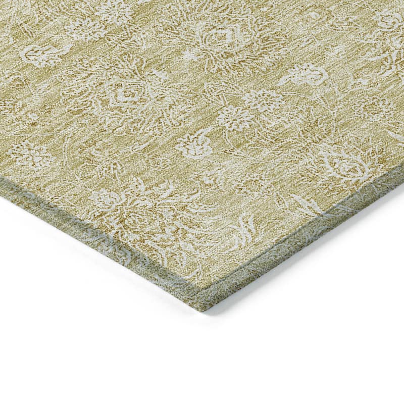 Machine Washable Indoor/ Outdoor Chantille Traditional Floral Rug