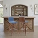 preview thumbnail 66 of 120, Skara Swivel Bar Stool, Upholstered Bar Height Chair with Bentwood Frame
