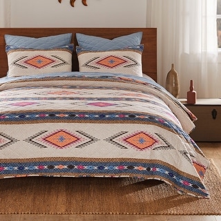 Greenland Home Fashions Cheyenne Spirit Cotton-Rich Boho Quilt Set