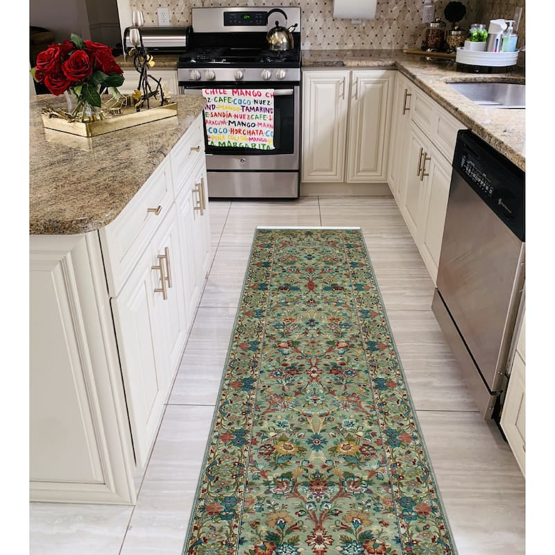 Pak-Persian Eliu Grey/Ivory Runner - 2'6" x 11'11"