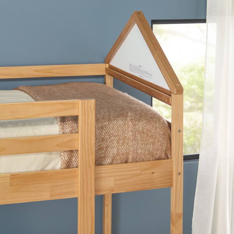 Walker Edison Wood Twin over Twin Bunk Bed
