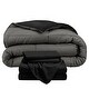 preview thumbnail 16 of 38, Bare Home Down Alternative Reversible Bed-in-a-Bag Black/Grey, Sheets: Black - California King