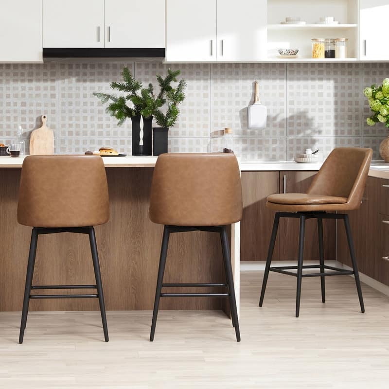 Ariel Counter Height Swivel Barstool Set