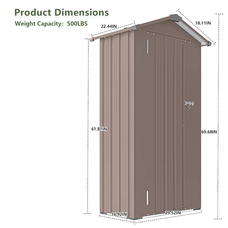 Outdoor Storage Shed, Metal Garden Shed Tool House