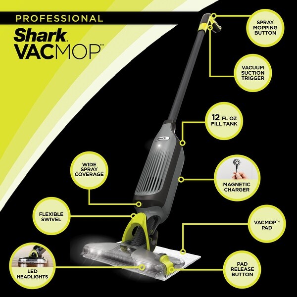 Shark VACMOP Pro Cordless Hard Floor Vacuum Mop with Disposable VACMOP Pad 10.5 in. Bed Bath Beyond 33452559