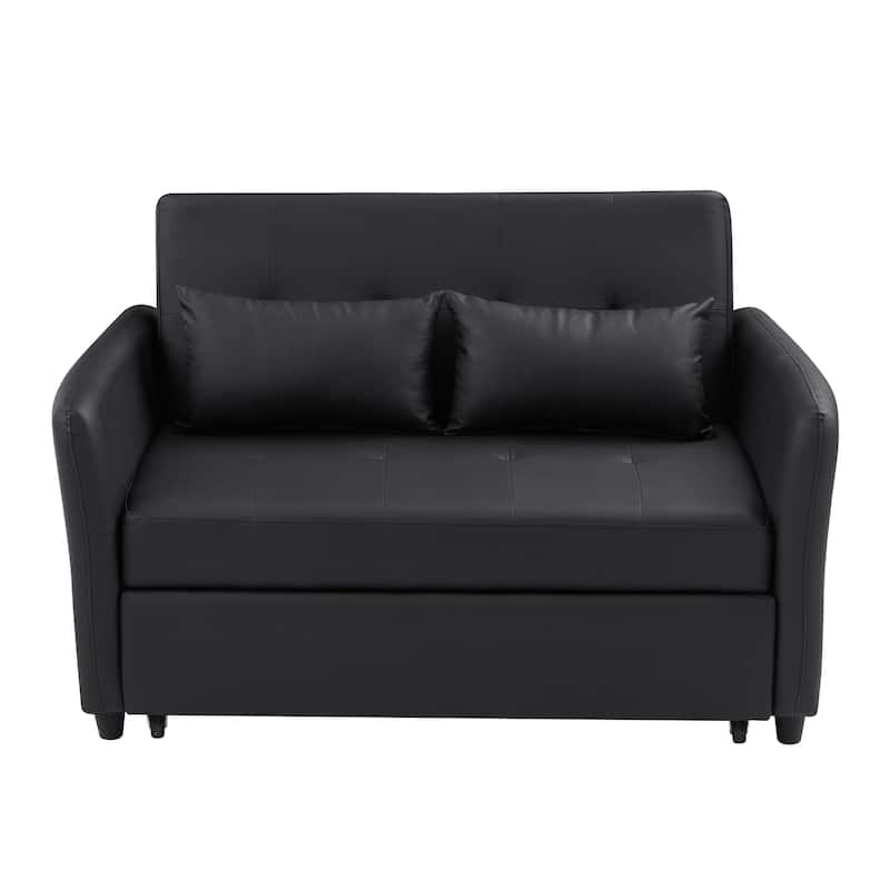 Roomfitters 51.57" Convertible Sleeper Bed with Adjustable Oversized Armchair Design and Three USB Charging Ports
