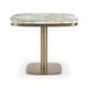 preview thumbnail 1 of 10, Aurelle Home Antique Brass Marble-Top Cafe Table