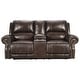 preview thumbnail 3 of 6, Signature Design by Ashley Buncrana Leather Power Dual Adjustable Reclining Loveseat