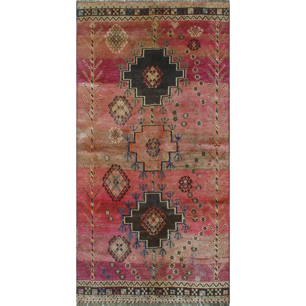 Semi-Antique Ader Pink/Orange Rug - 5'2" x 7'2"