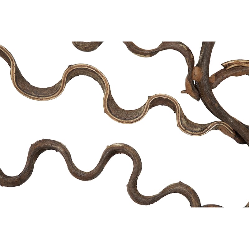 Teak Wood Tree Branch Wall Decor with Black Frame - Brown - Roche River Decor