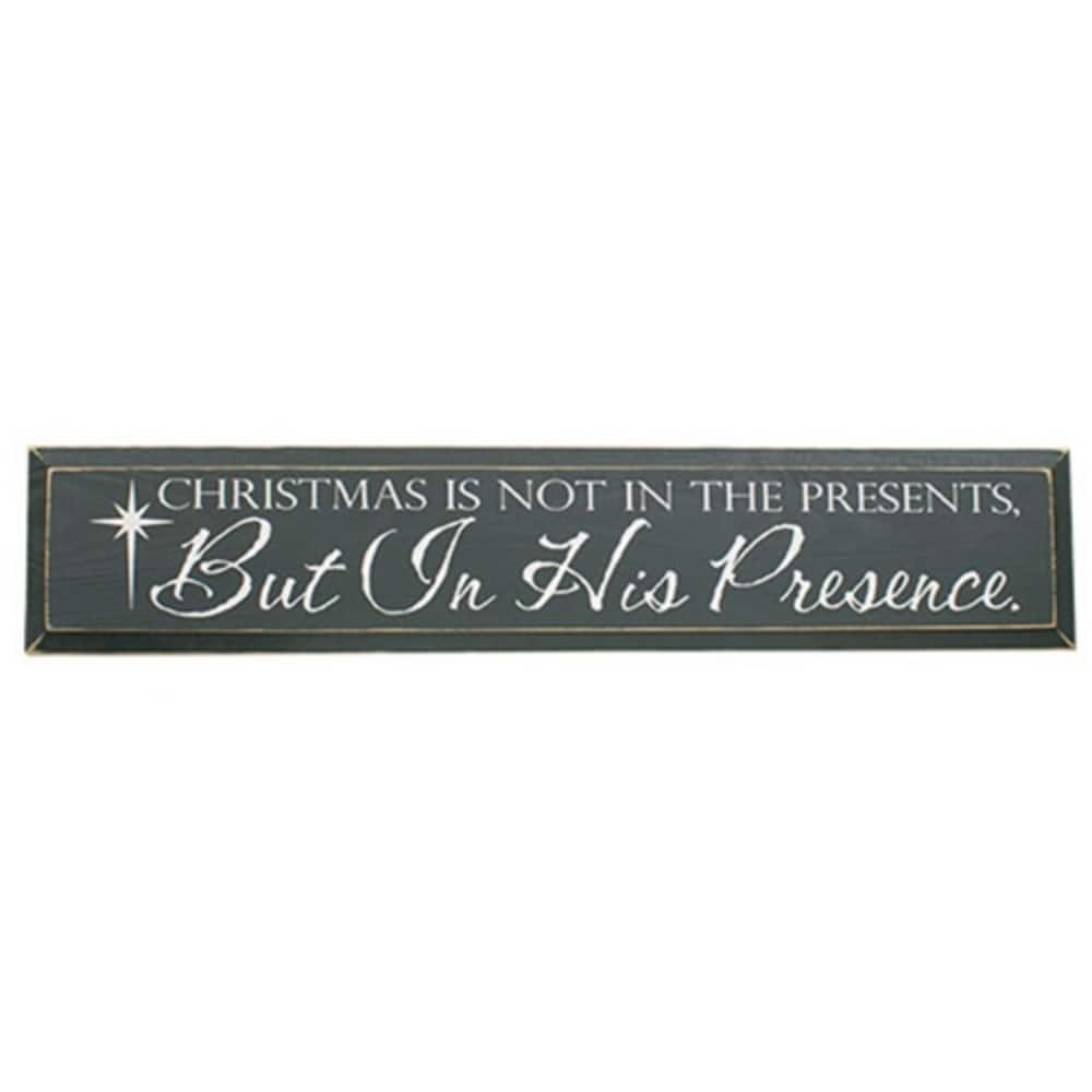Rustic Hunter Green Wooden Christmas Wall Sign Faith Based Quote Ready to Hang Holiday Home Decor - 7" H x 36" W x .75" D