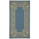 preview thumbnail 55 of 99, SAFAVIEH Courtyard Abaco Floral Border Indoor/ Outdoor Area Rug 2' x 3'7" - Blue/Natural