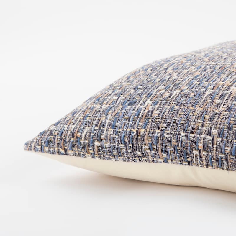 Rizzy Home Transitional Navy Poly Filled Pillow - 22"x22"