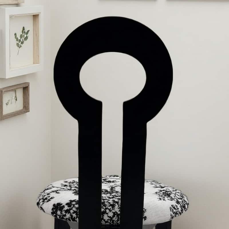 Dining Chairs Set of 2, Key-Design Home Chairs, Velvet Upholstered Solid Wooden Dining Chairs with Round Cushion