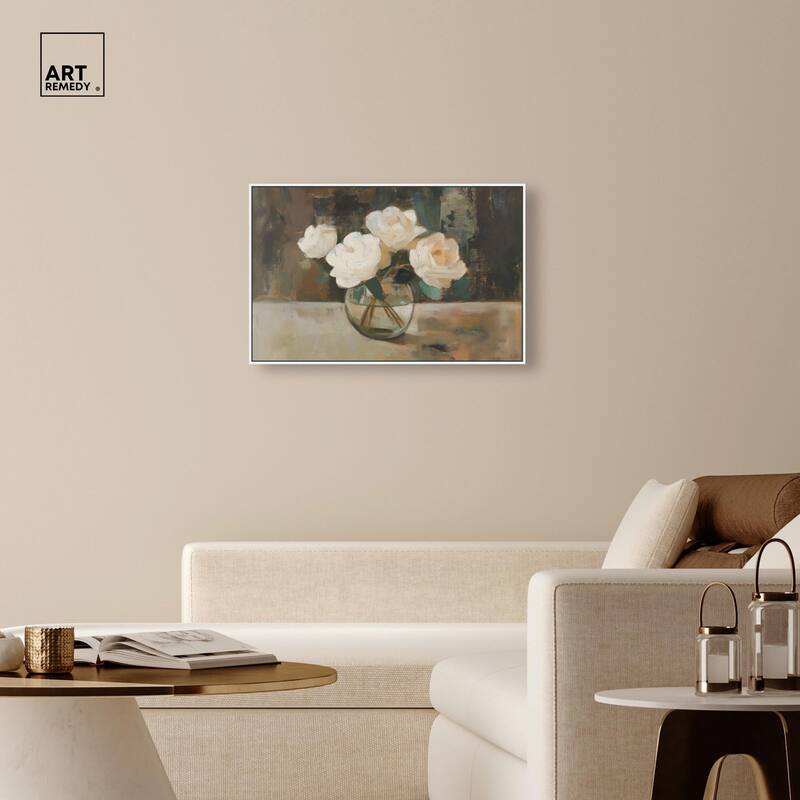 Creamy Cascade Cluster I Canvas by Art Remedy
