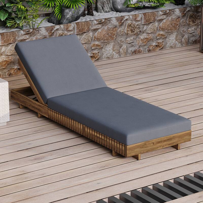 Christopher Knight Home - Samuel Outdoor Acacia Wood Chaise Lounge Set