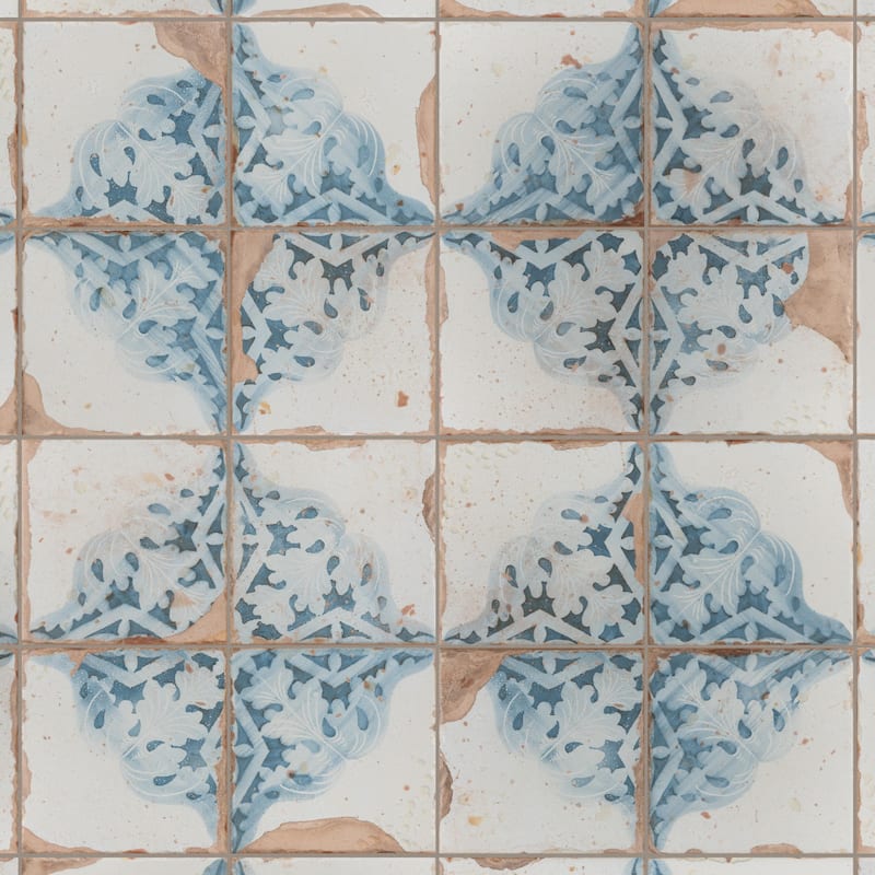Merola Tile Artisan Azul Decor 13" x 13" Ceramic Floor and Wall Tile