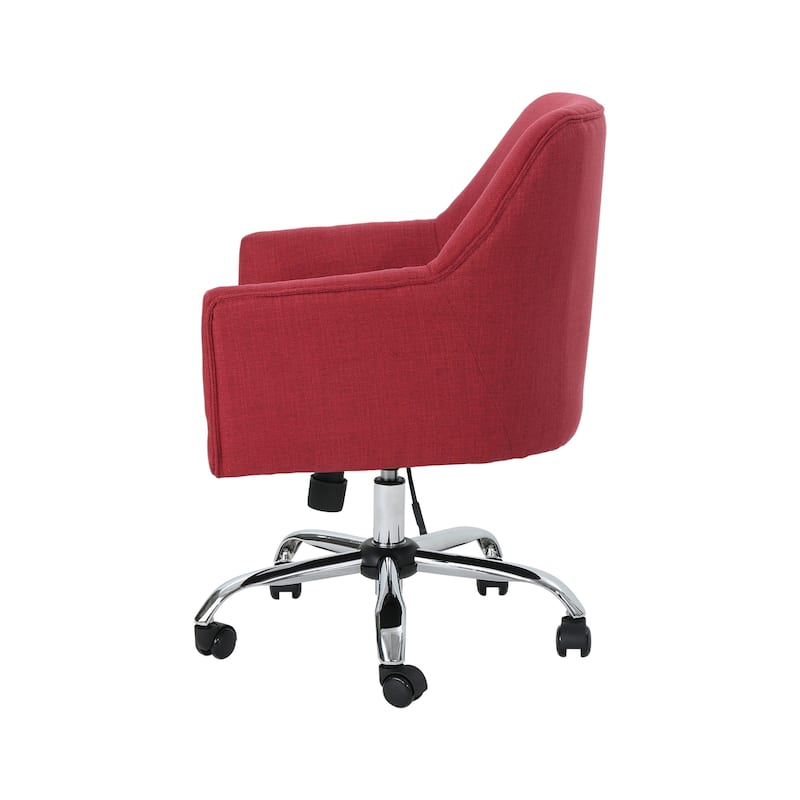 Johnson Mid Century Modern Fabric Home Office Chair with Chrome Base by Christopher Knight Home - N/A