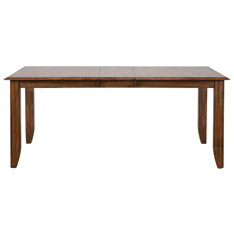 Extendable Dining Table - Seats 8 Rectangular Table Amish Brown Finish Home Stock - 72