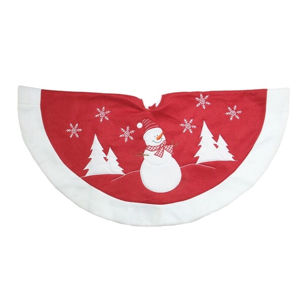 Shop 33 Red And White Winter Snowman Embroidered Christmas Tree