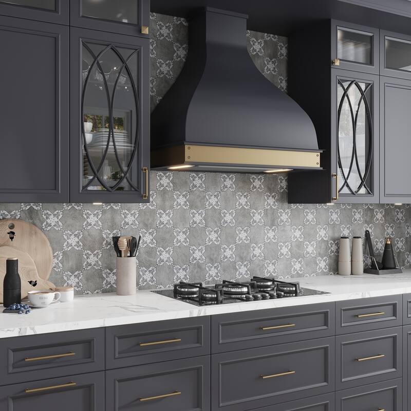Apollo tile 5" x 5" Siena Matte Light Grey Ceramic Tile (5.37 sq ft/case) - 27 Pack