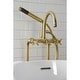 preview thumbnail 34 of 40, Kingston Brass Concord Freestanding Tub Faucet with Supply Line