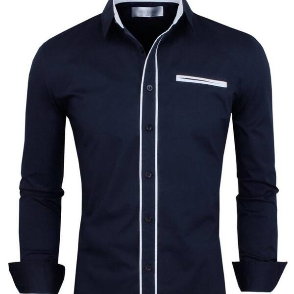 Shop Fashion Men S Long Sleeve Dress Shirts British Style Men S