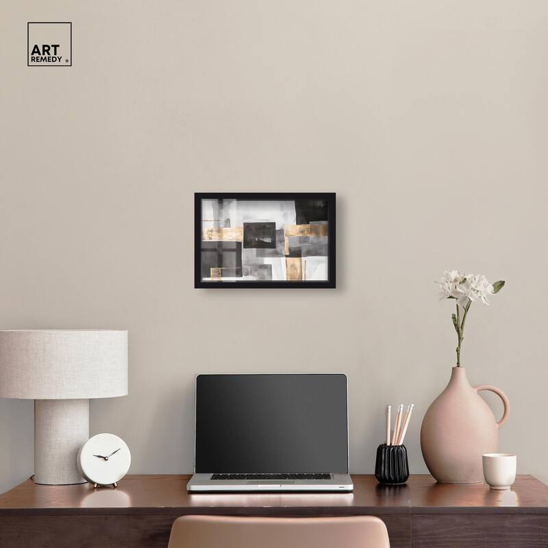 Graphite and Glimmer I Shadowbox by Art Remedy