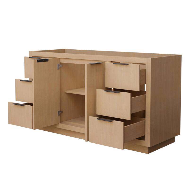 Wyndham Collection Maroni 60" Single Free Standing Vanity Cabinet Only