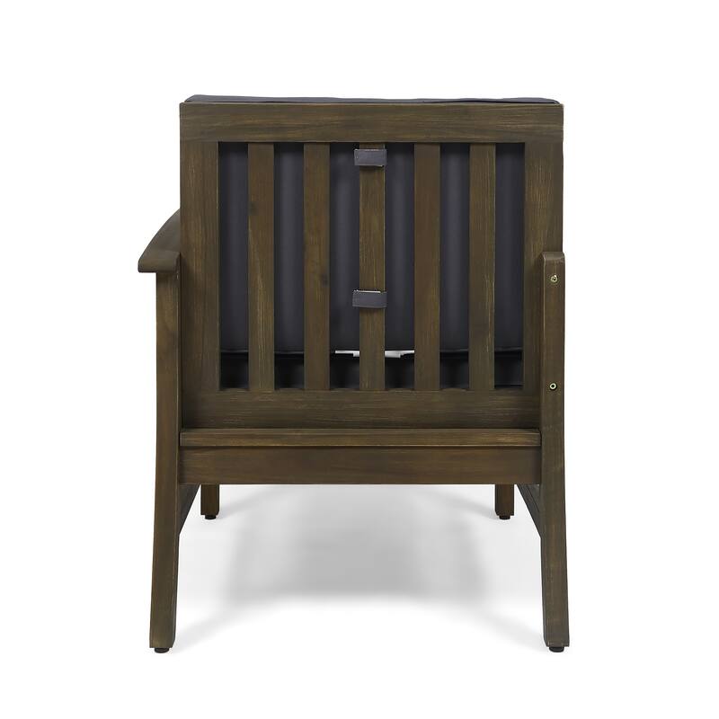 Perla Outdoor Acacia 4-pc. Cushioned Sofa and Table Set by Christopher Knight Home
