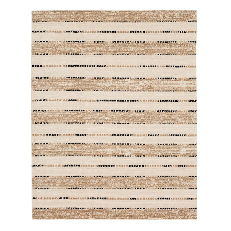 Karastan Rugs Traverse Intersection Area Rug - 5' x 8' - Lanes Tan